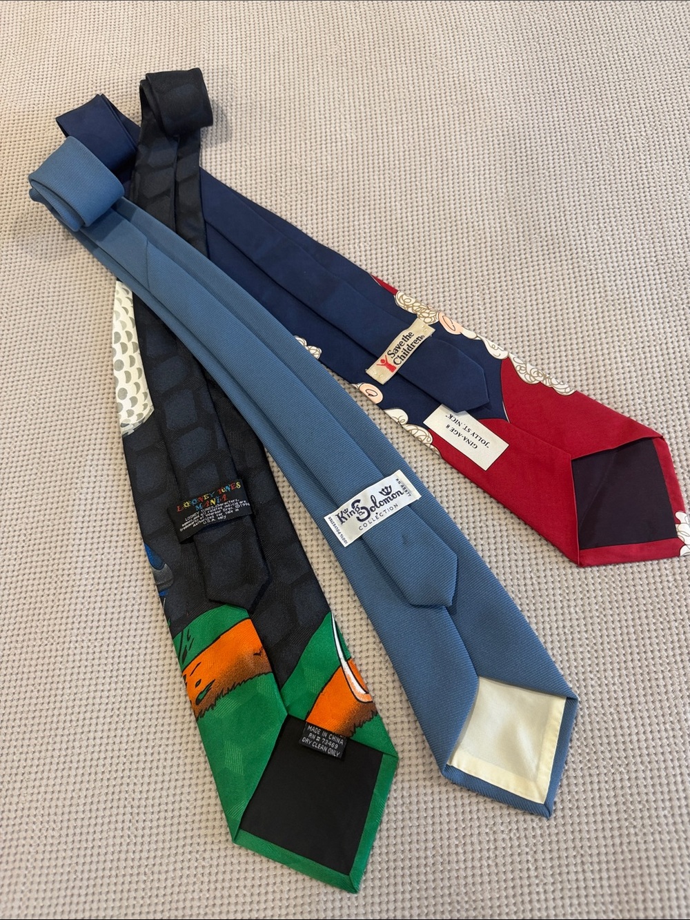 Warner Bros. Necktie Collection in Blue, Navy, Red, Black & Green
